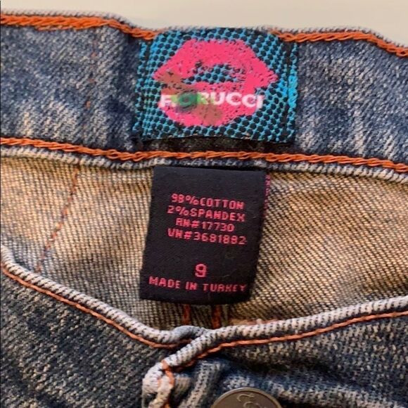 Fiorucci jeans 9 blue distressed bottom fly - Picture 14 of 14